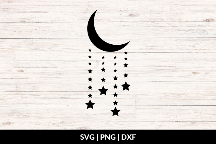 Moon and Stars Cut File, Celestial SVG