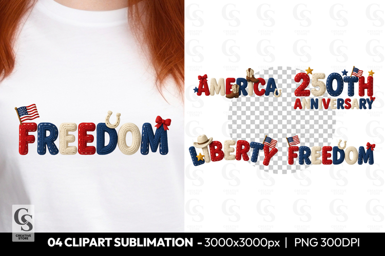 Patriotic Freedom Liberty Clipart Sublimation PNG