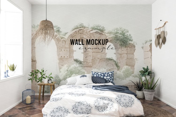 Wall mockup - Interior mockup - Wallpaper mockup example image 1