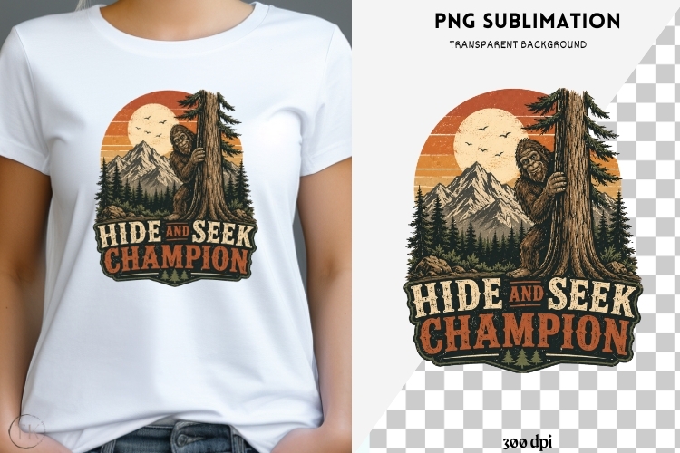 Big foot png design for T-shirts