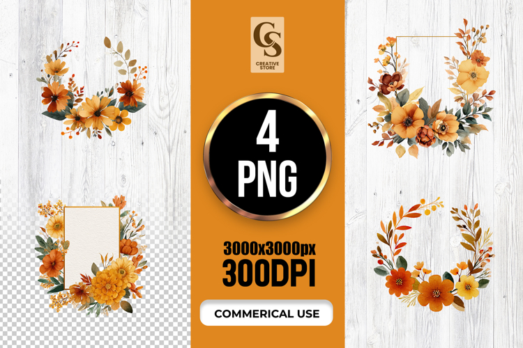 Floral Wreath Clipart Image 6