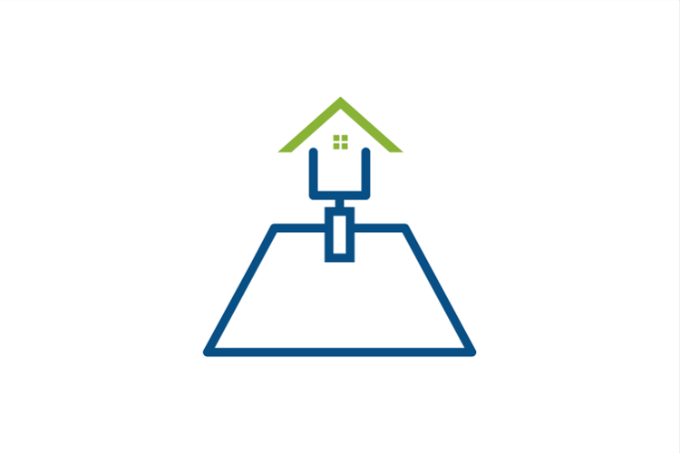 American Football Field and Goalpost House Logo