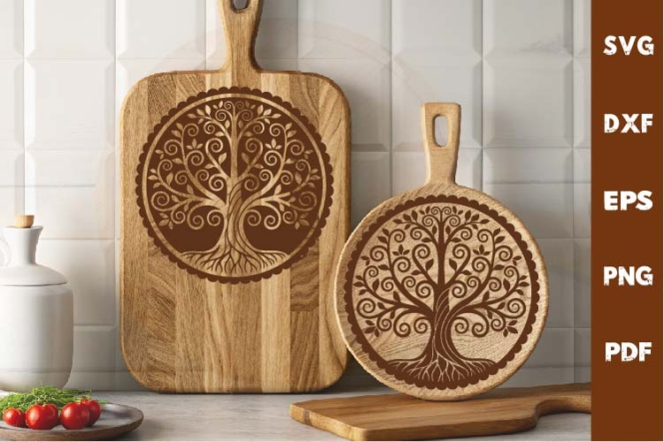 Tree of life SVG, Engraving Laser Cutting board SVG