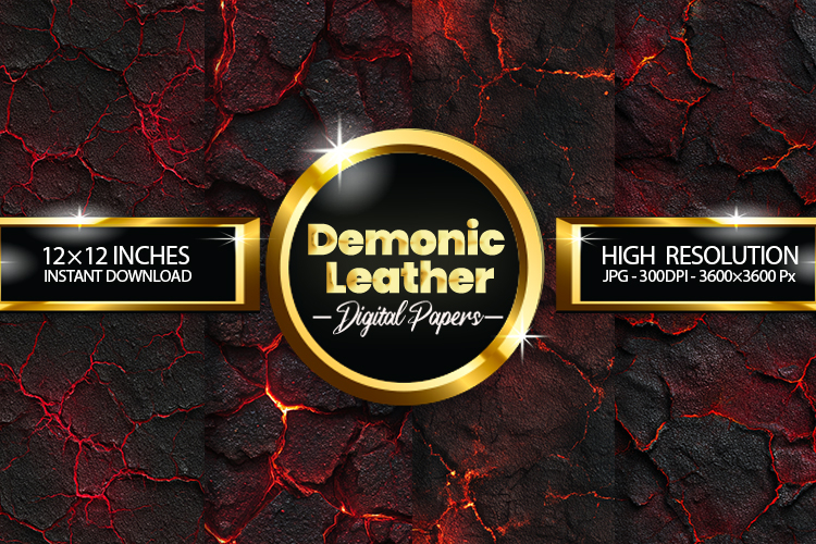 Demonic Leather Digital Papers - 04 Variations