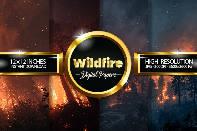 Wild Fire Digital Papers - 04 Variations
