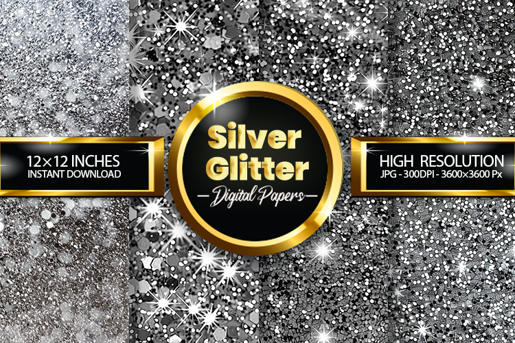 Silver Glitter Background