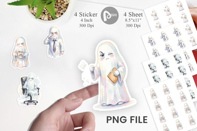 Funny Corporate Ghost Sticker