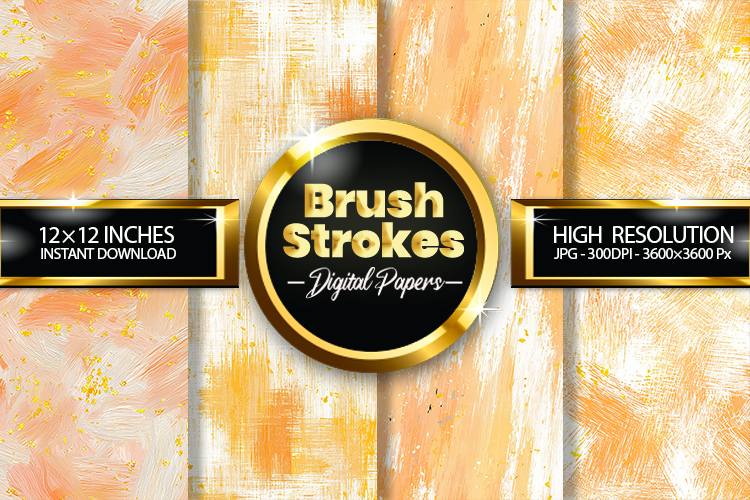 Brush Stroke Digital Papers - 04 Variations
