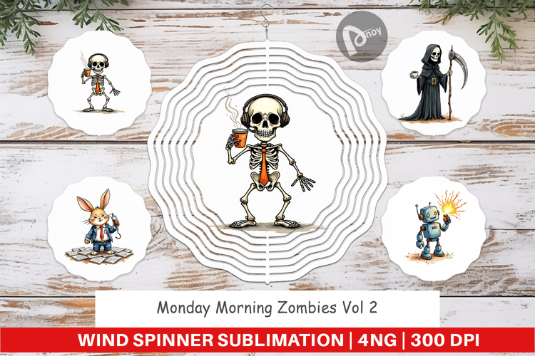 Monday Morning Zombie Wind Spinner