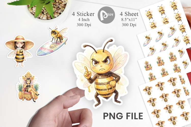 Sassy Queen Bee Vacation Sticker