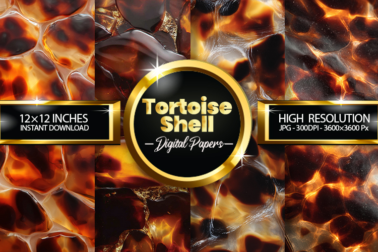 Tortoise Shell Digital Papers - 04 Variations