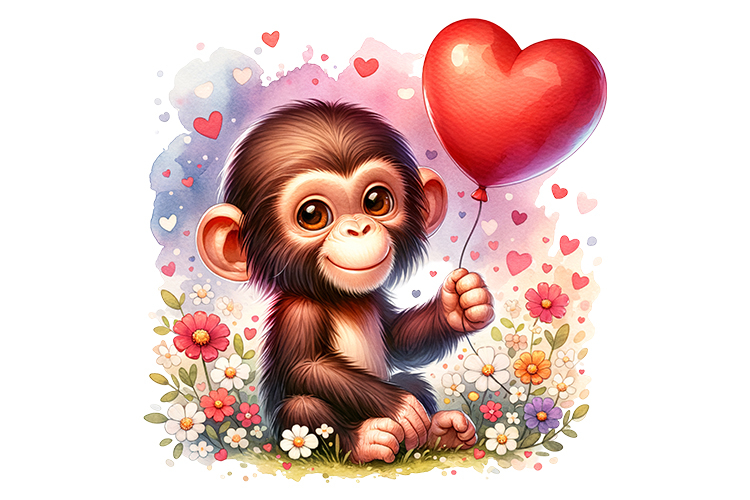 Cute Monkey Clipart Image 16