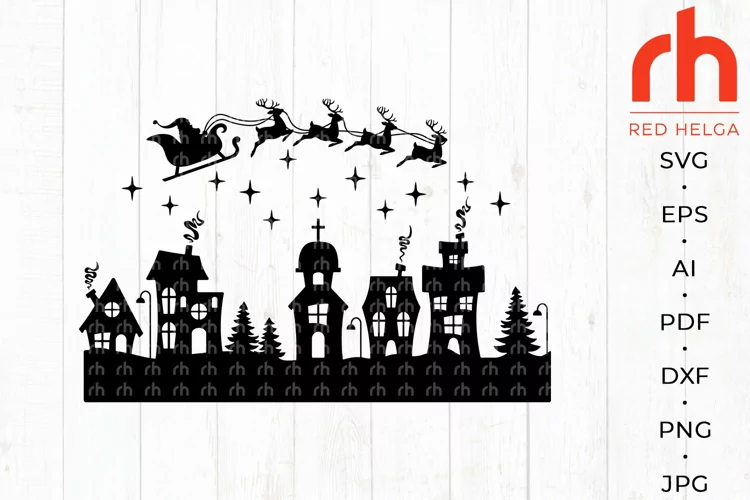 Christmas village svg - Christmas scene svg - Christmas svg