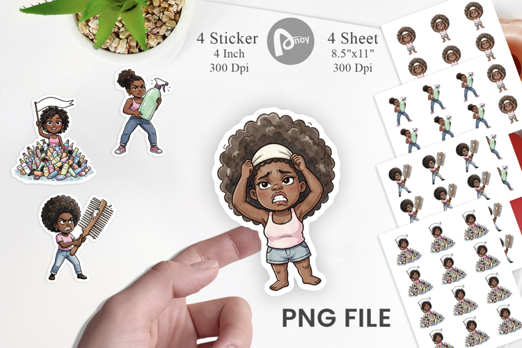 Funny Natural Hair Humor Sticker