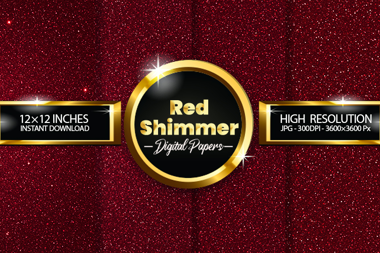 Red Shimmer Digital Papers - 04 Variations