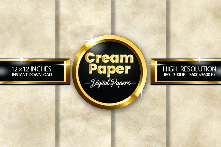 Cream Paper Digital Papers - 04 Variations