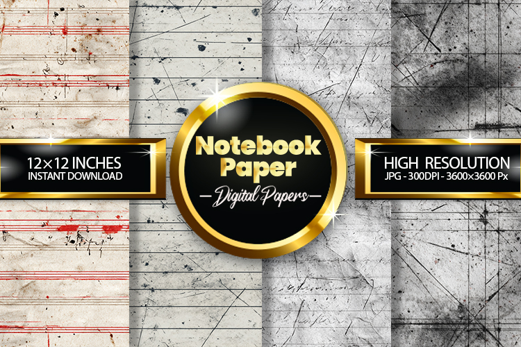 Notebook Paper Digital Papers - 04 Variations