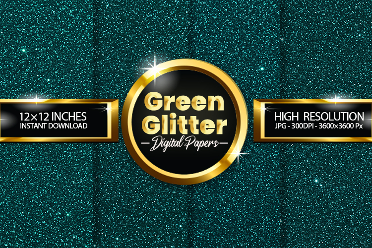 Green Glitter Background