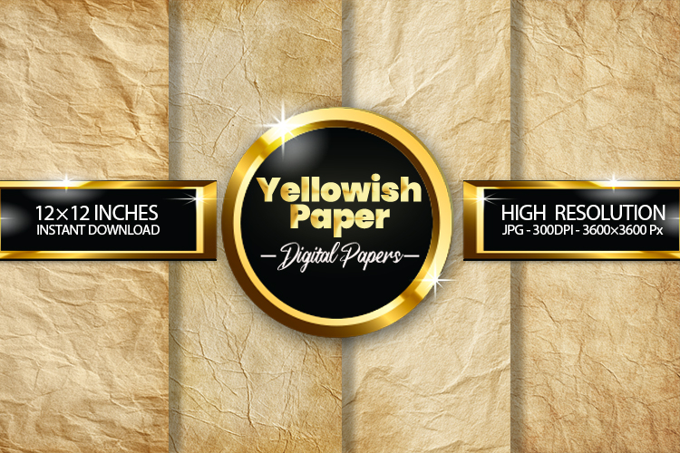 Yellowish Paper Digital Papers - 04 Variations