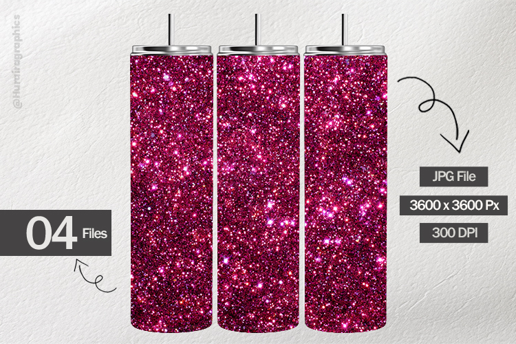 Pink Glitter Digital Papers - 04 Variations