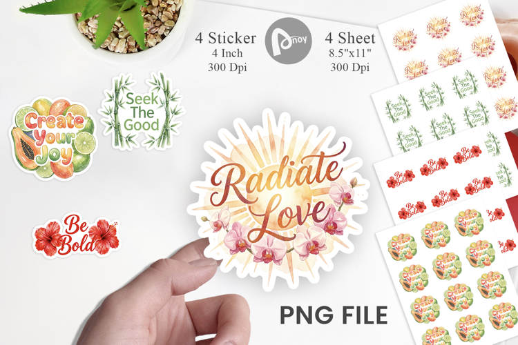 Tropical Growth Quote Sticker