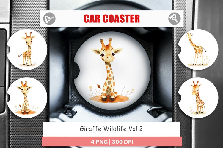 Car Coaster Giraffe Wildlife