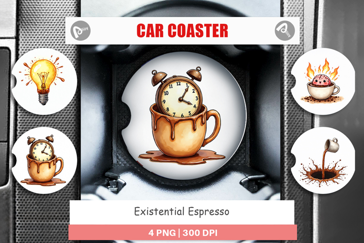 Existential Espresso Car Coaster