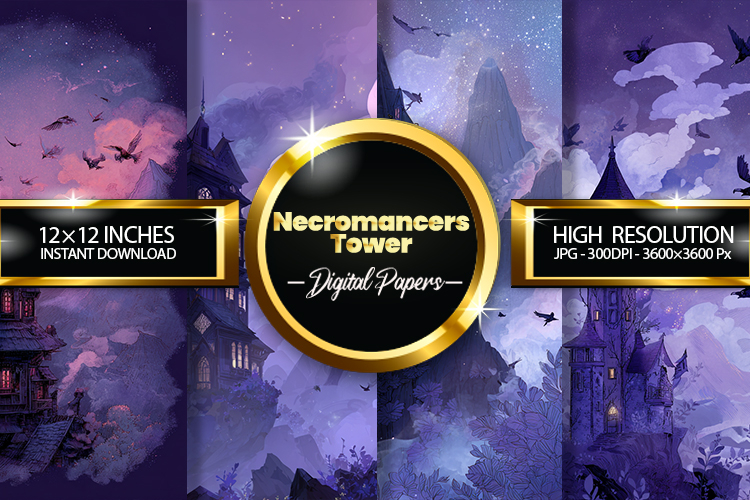 Necromancers Tower Digital Papers - 04 Variations