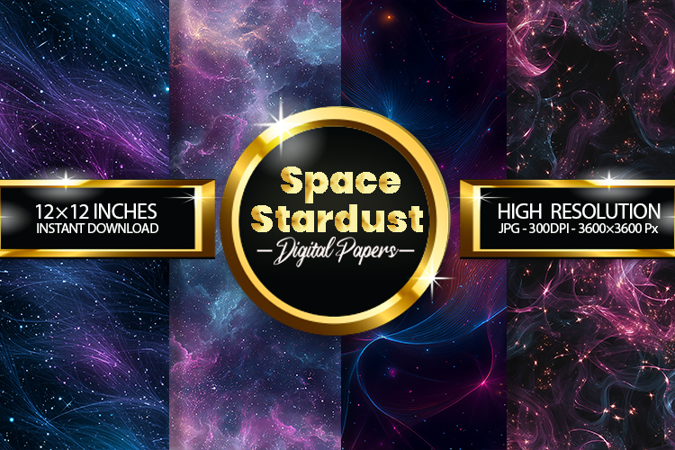 Space Stardust Digital Papers - 04 Variations