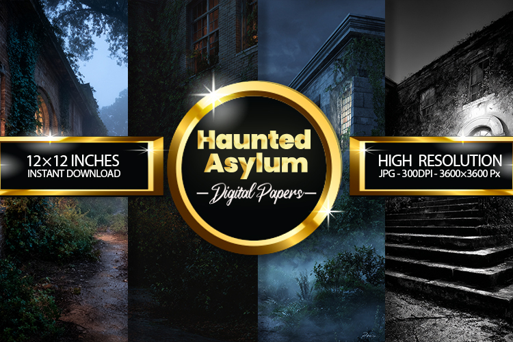 Haunted Asylum Digital Papers - 04 Variations