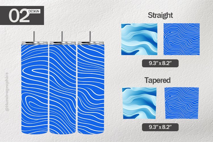 Water Flow Pattern Tumbler Wrap| Tumbler Sublimation Wrap example image 1