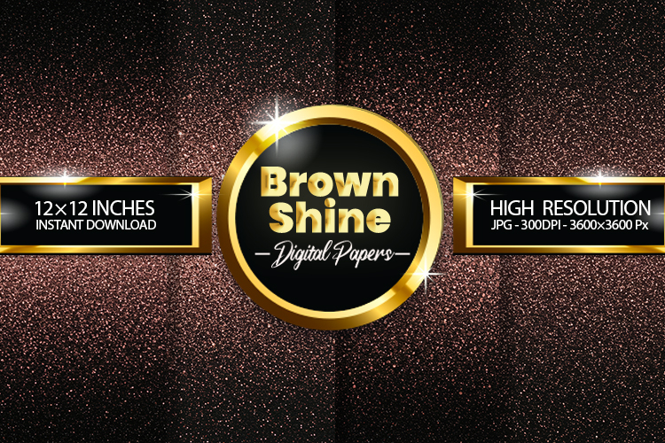 Brown Shimmer Digital Papers - 04 Variations