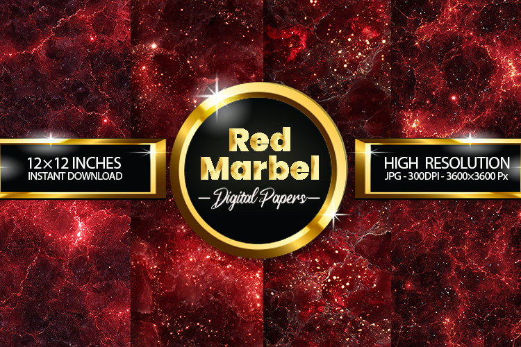 Red Marbel Digital Papers - 04 Variations