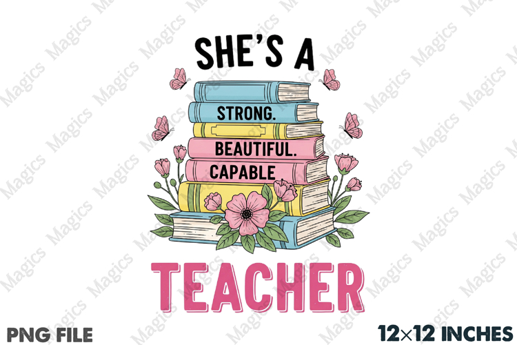 She is a Teacher Book Bible PNG