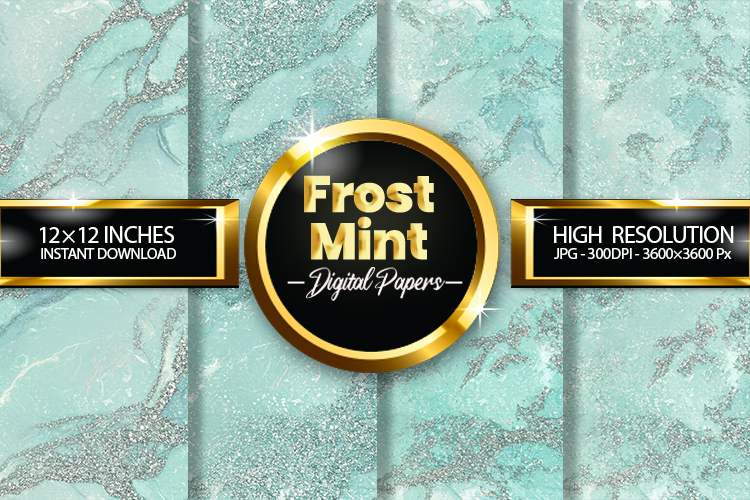 Frost Mint Digital Papers - 04 Variations