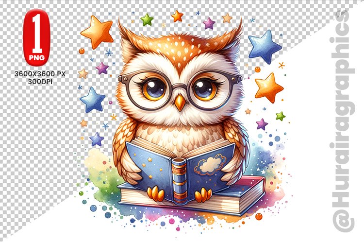 Cute Owl Clipart - PNG File