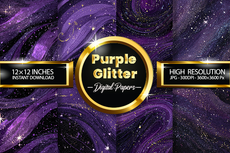 Purple Glitter Background Image 7