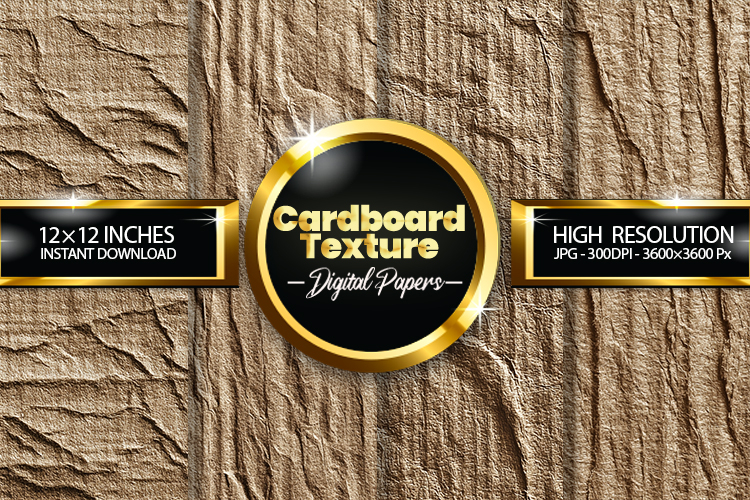 Cardboard Texture Digital Papers - 04 Variations