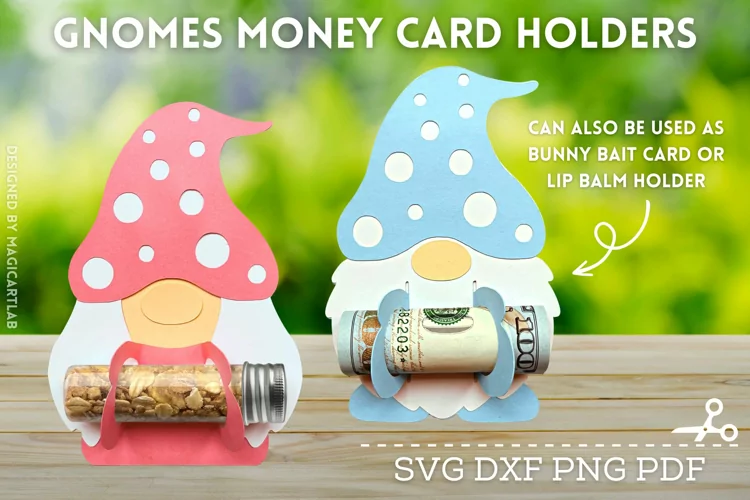 Gnome Money Card | Easter Bunny Bait Card | Money Holder SVG