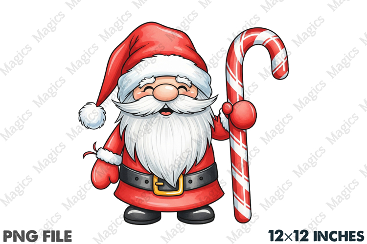 Christmas Candy Gnome PNG Sublimation