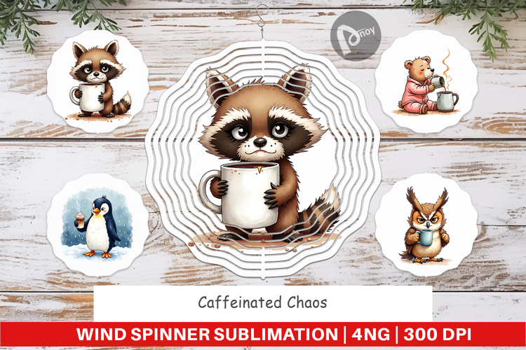 Caffeinated Animal Wind Spinner