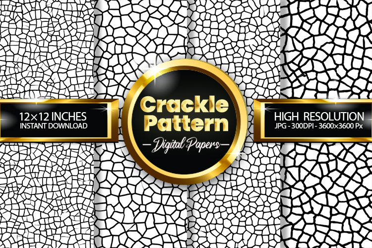 Crackle Pattern Digital Papers - 04 Variations