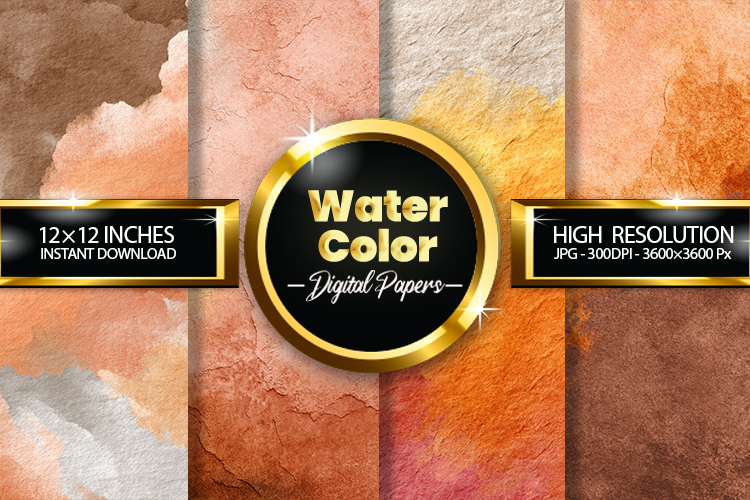 Water Colour Digital Papers - 04 Variations