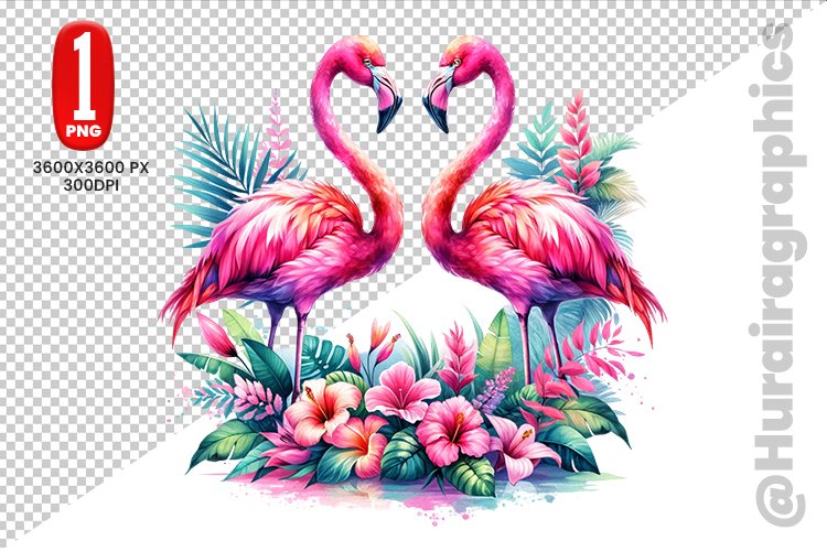 Cute Flamingo Clipart Image 15