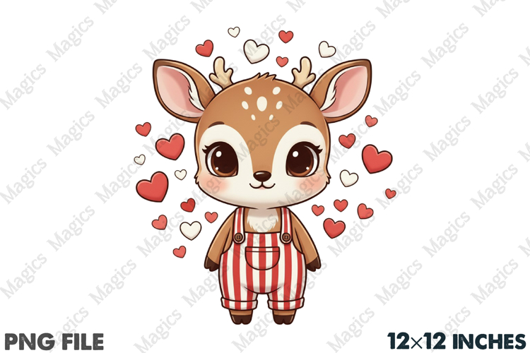 Cute Christmas Reindeer PNG Design