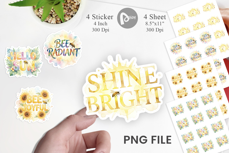 Tropical Sunshine Bee Quotes Sticker