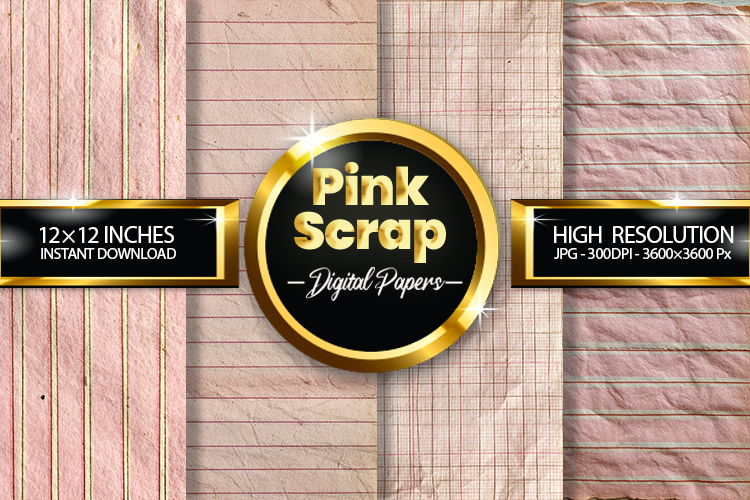 Pink Scrap Digital Papers - 04 Variations