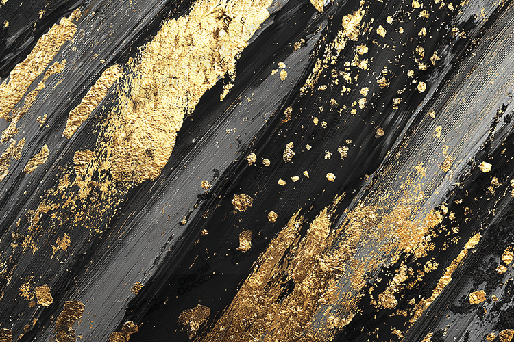 Luxury Black and Gold Foil Abstract Background