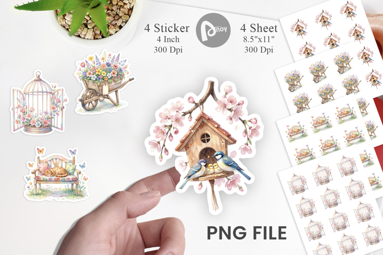 Enchanted Garden Mom Floral Sticker