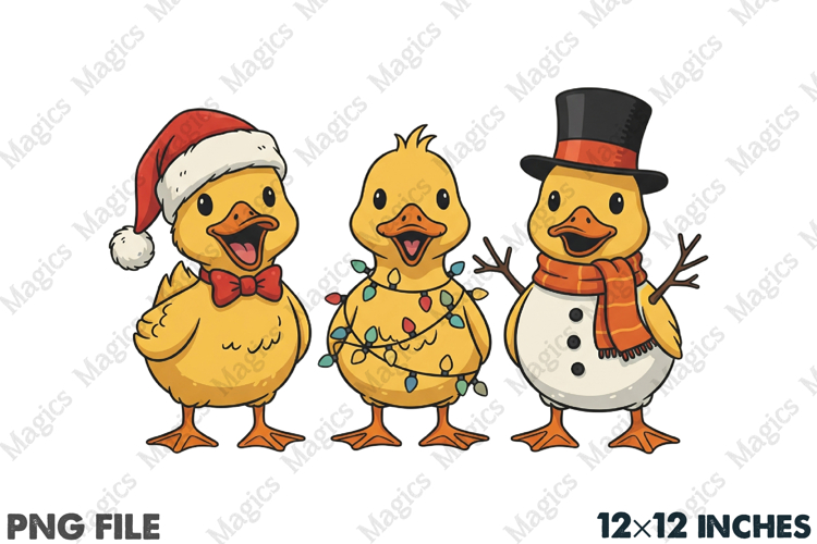 Vintage Christmas Goose Holiday PNG